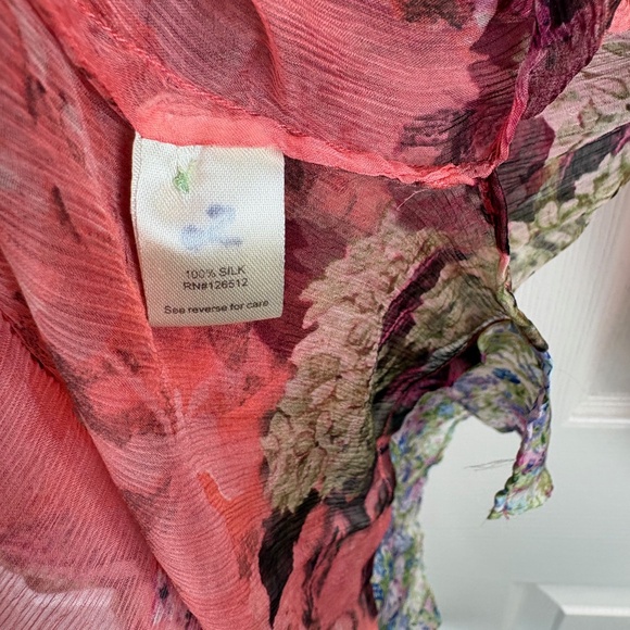 Aratta Silent Journey Semi Sheer Tunic Top Silk Blouse - Picture 3 of 4